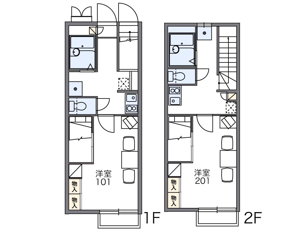レオパレスプリマヴェーラ(1K/1階)の間取り写真