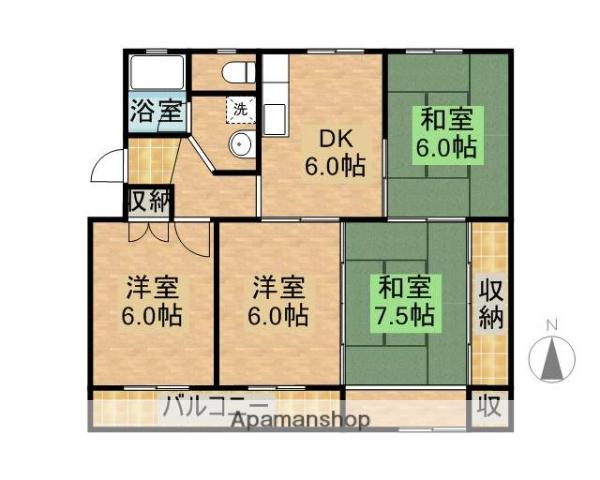 MEハイツ(4DK/3階)の間取り写真