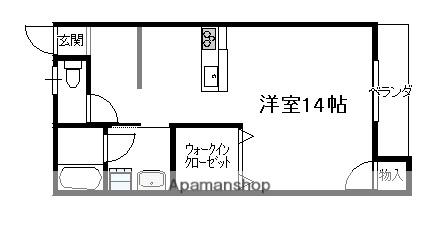 第一ピノキオコーポ東(ワンルーム/2階)の間取り写真