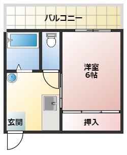 シーラカンスIBIZA(1K/4階)の間取り写真