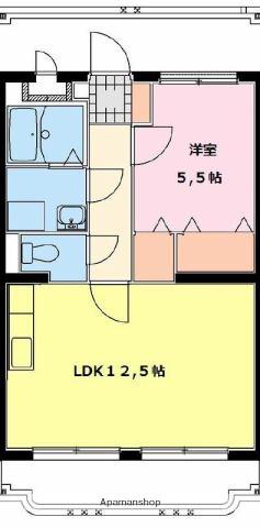ドルミールYANO(1LDK/1階)の間取り写真