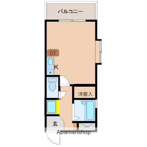 コスモドローム(ワンルーム/6階)の間取り写真