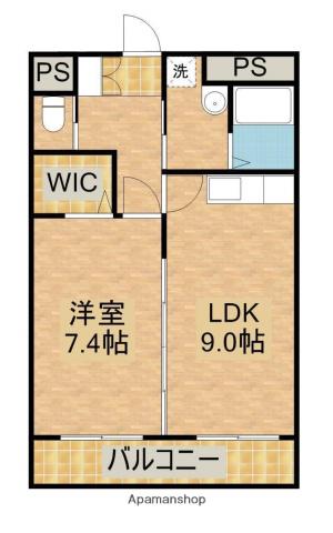 アレグロ(1LDK/7階)の間取り写真
