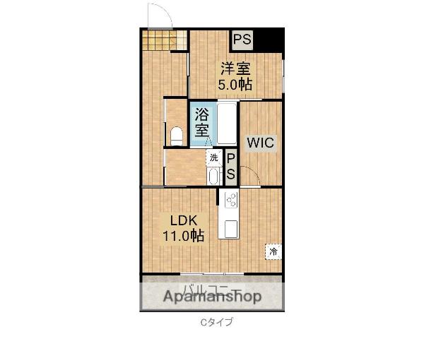 宮崎ミッドタウンツインタワーマハロ(1LDK/7階)の間取り写真