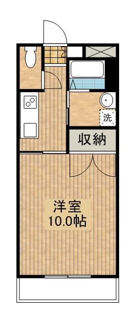 日南線 木花駅 徒歩42分 4階建 築20年(1K/2階)の間取り写真