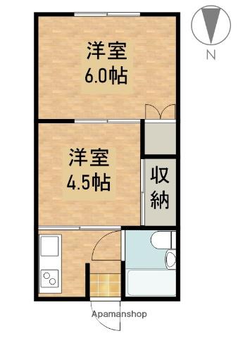 めぐみハイツ(2K/2階)の間取り写真