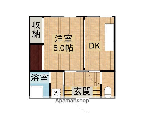 田野ビル(1DK/3階)の間取り写真