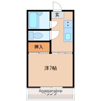 テヅカセイゾンハイツ(1K/3階)の間取り写真