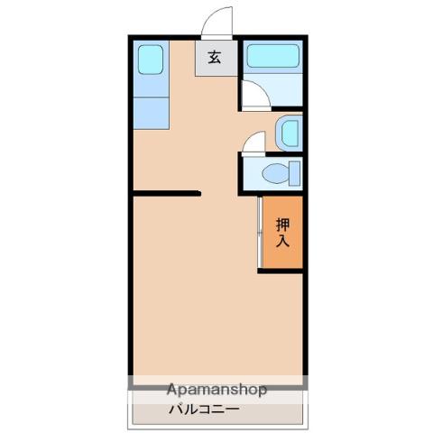 BLOCASAHI(1K/3階)の間取り写真