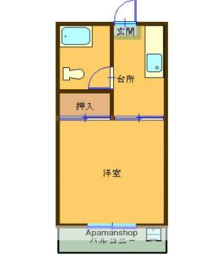 さくらコーポ(1K/2階)の間取り写真