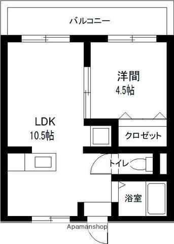 恒南コーポ(1LDK/2階)の間取り写真