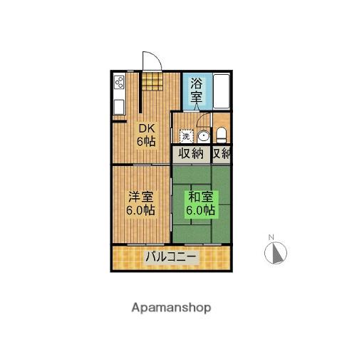 めぞんはな(2DK/1階)の間取り写真