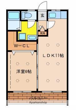 ディアコート・アイKAWARAMACHI Ⅰ(1LDK/3階)の間取り写真