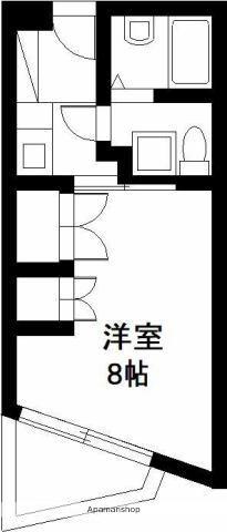 リ・バースコート木花台(1K/3階)の間取り写真