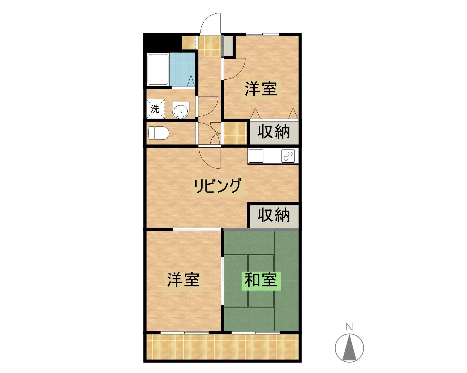 ユーミーハイツ(3LDK/3階)の間取り写真