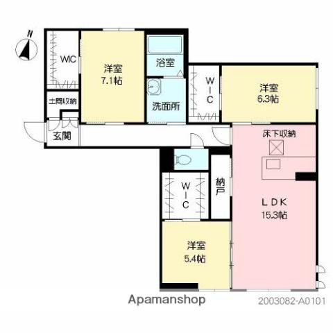 SERENA VILLA(3LDK/2階)の間取り写真