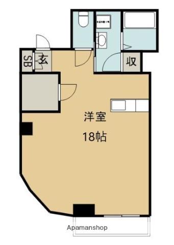 ナチュラルタウンⅠ(ワンルーム/2階)の間取り写真