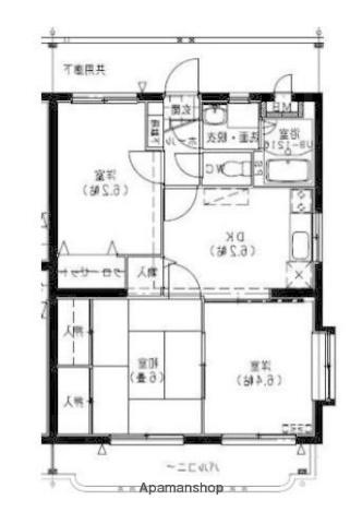 サンパティーク ソヨ(3DK/3階)の間取り写真