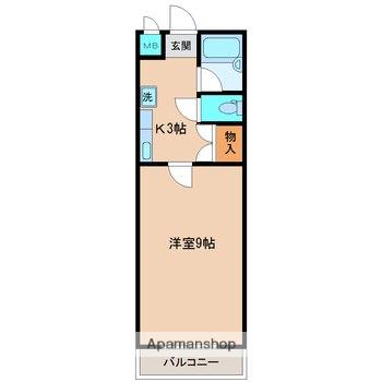 アジュール潮見(1K/2階)の間取り写真