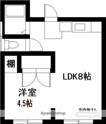 第2岩切ビル(ワンルーム/2階)の間取り写真