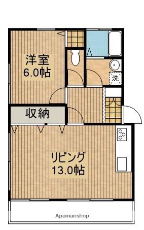 プチ・サンタフェ(1LDK/1階)の間取り写真