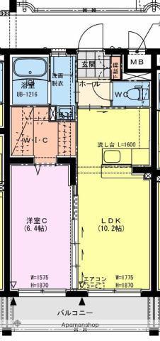 ファヴィオ博物館前(1LDK/5階)の間取り写真