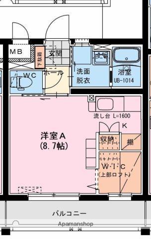 コンフォート船塚(ワンルーム/3階)の間取り写真