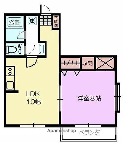 リバーシティ学園都市(1LDK/4階)の間取り写真