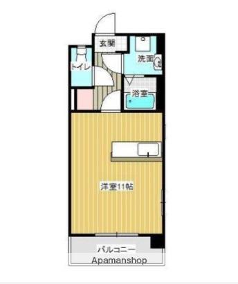 中村ビル(ワンルーム/3階)の間取り写真