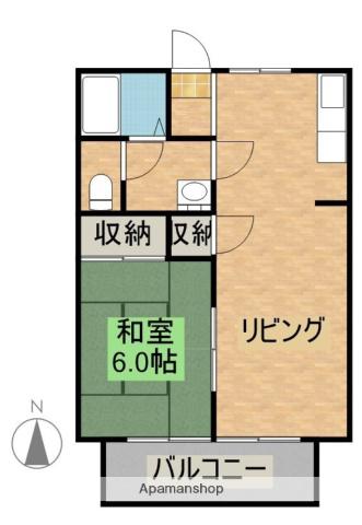 フルハウスコーポ(1LDK/1階)の間取り写真