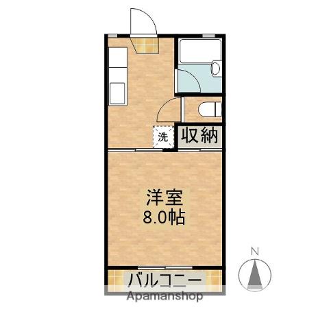 グリーンヒルズ(1K/1階)の間取り写真