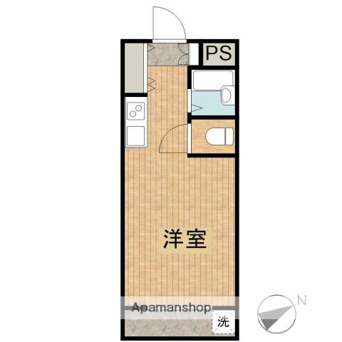 スカイコート宮崎(1K/5階)の間取り写真