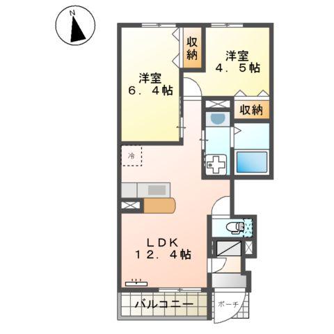 ARK Ⅱ(2LDK/1階)の間取り写真