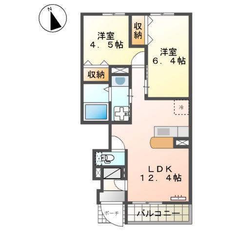 ARK Ⅱ(2LDK/1階)の間取り写真