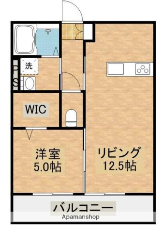 HERITAGE EMOTION(1LDK/1階)の間取り写真