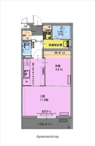 ラフィーナパレス宮崎東(1LDK/5階)の間取り写真