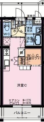 CHISEL(ワンルーム/5階)の間取り写真