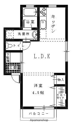 コーポ片平(1LDK/2階)の間取り写真