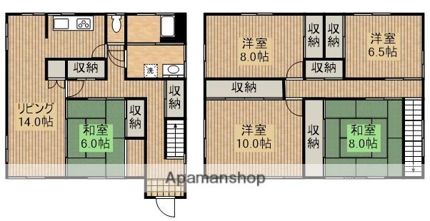 日豊本線 田野駅(宮崎) 徒歩31分 2階建 築38年(5LDK)の間取り写真