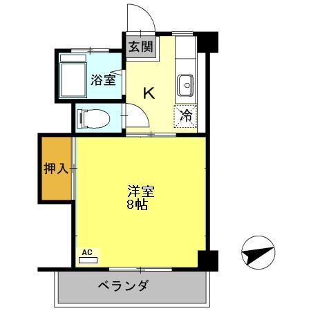 コーポ池内(1K/4階)の間取り写真