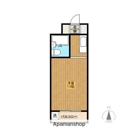 グレースマンション(1K/4階)の間取り写真