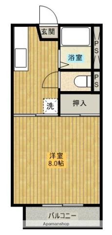 コーポ葉山(1K/2階)の間取り写真