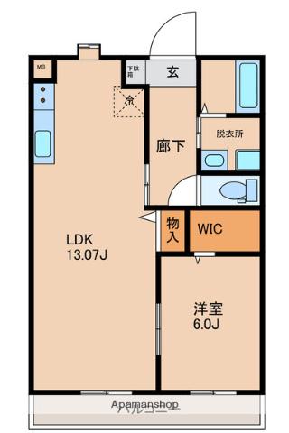 NEIGHBORSⅡ(1LDK/3階)の間取り写真