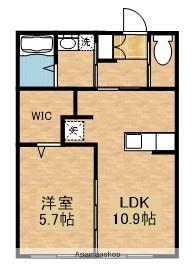 ソラーレハイム(1LDK/1階)の間取り写真