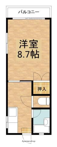 第2高久コーポ(1K/1階)の間取り写真