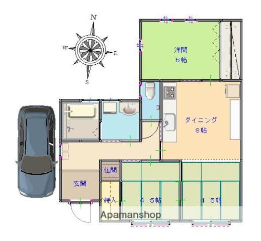 日南線 宮崎駅 徒歩29分 1階建 築12年(3DK)の間取り写真