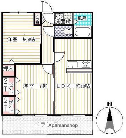 めぞん鳥子(2LDK/1階)の間取り写真