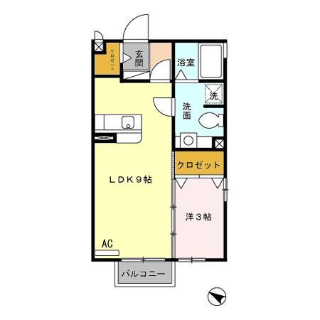 セジュールRITZ(1LDK/1階)の間取り写真