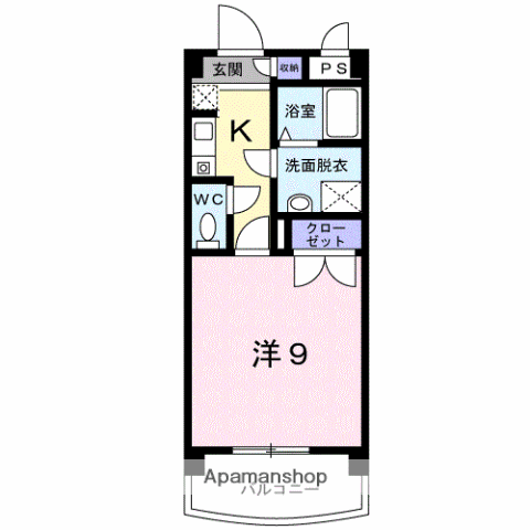 エトワールSK(1K/4階)の間取り写真