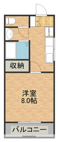 南光ビル(1K/2階)の間取り写真